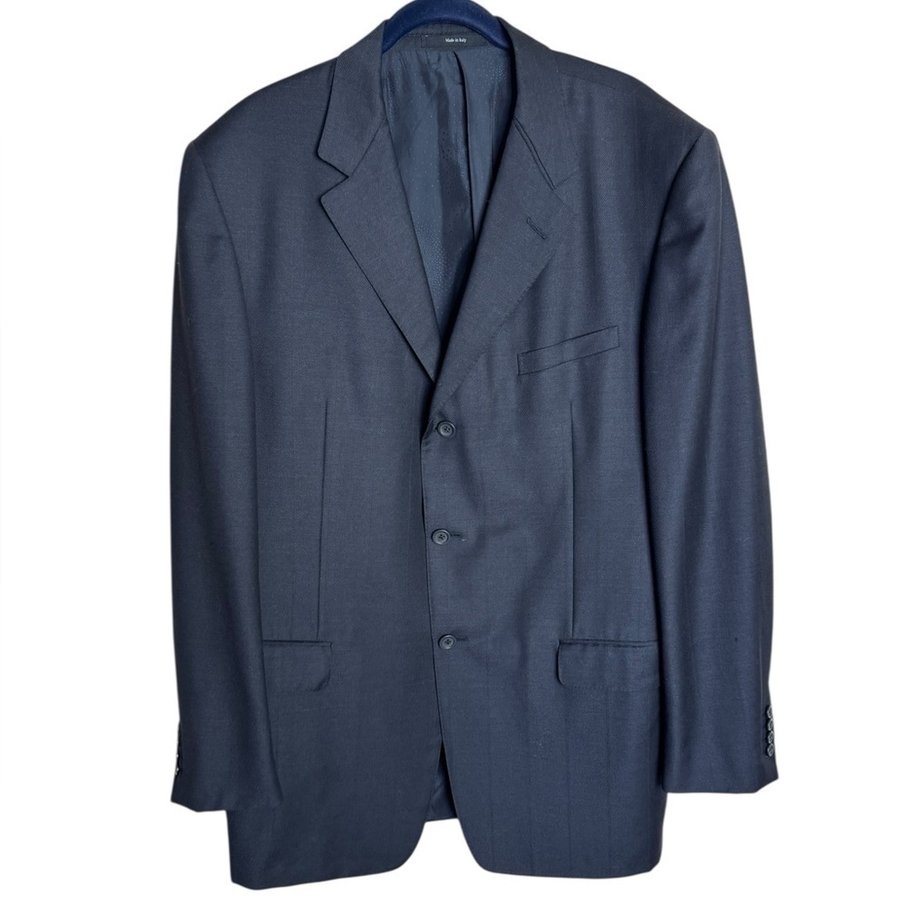 Gianni Versace Wool Sportscoat Blazer Black men size IT 56 US 46